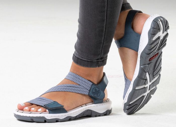 Rieker, sportliche Damen-Sandalen, mit zwei Klettspangen 