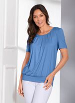 Shirt-Tunika mit breitem Bund 