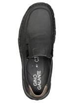 GINO GALANTE, klassische Herren-Slipper, mit herausnehmbarem Fu&szlig;bett SCHWARZ