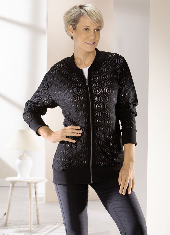 Jacke mit Stehkragen 