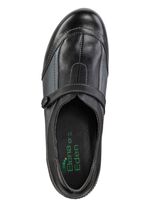 ELENA EDEN, eleganter Damen-Trotteur, Weite G, mit herausnehmbarem Fu&szlig;bett SCHWARZ-ALTSILBER