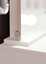Schminktisch mit LED-Beleuchtung WEISS HOCHGLANZ