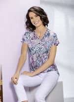 Tunika mit gesmoktem Saum 