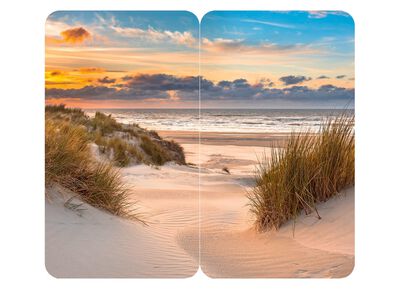 Herdabdeckplatten aus Glas, 2er-Set, Motiv D&uuml;ne 