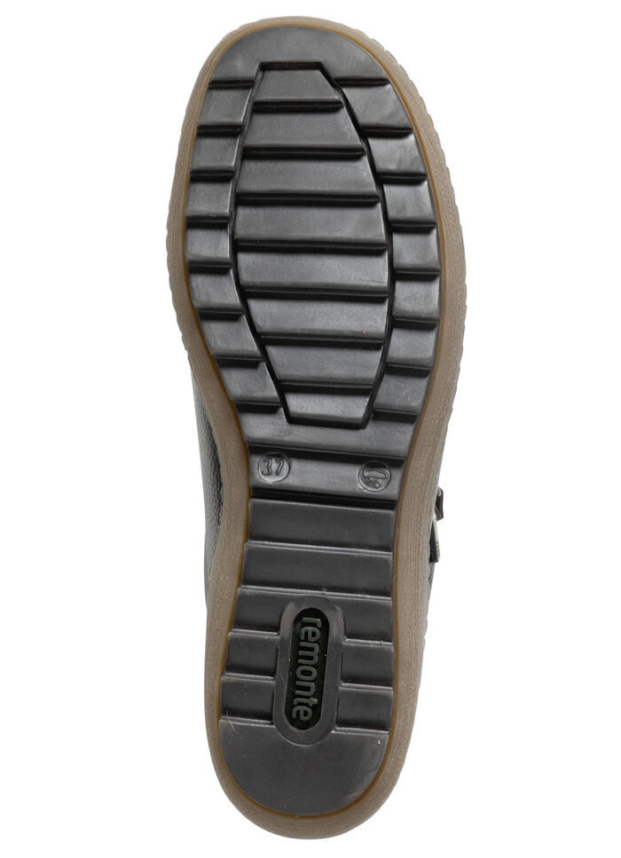 Remonte, bequeme Damen-Sneaker, Weite G, mit herausnehmbarem Fu&szlig;bett SCHWARZ-BRAUN