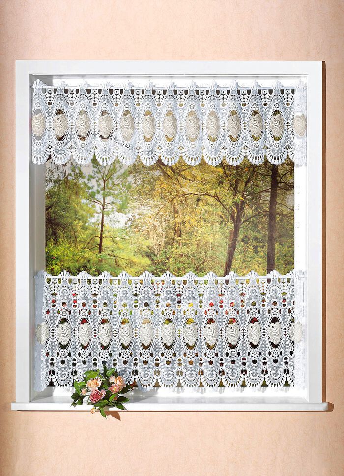 Bezaubernde Kurzgardine mit Stangendurchzug 