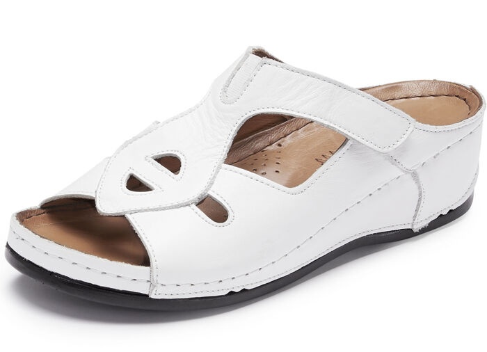 Gemini Pantolette mit dekorativem Gummizug WEISS