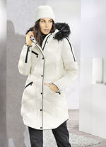 Kurzmantel mit Kunstpelz-Innenausstattung in der Kapuze 