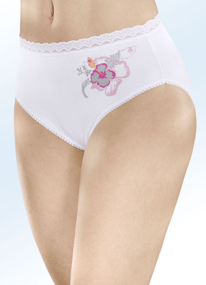 Slip mit buntem Blumenmotiv 