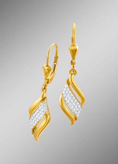 Ohrringe mit synthetischen Zirkonia 