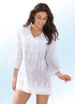 Tunika mit Stickereien, aus reiner Baumwolle 