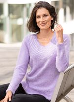 Pullover aus superweichem Effektgarn FLIEDER
