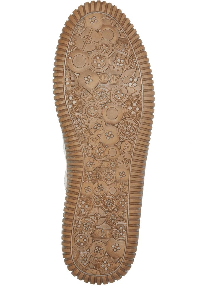 ELENA EDEN Slipper mit Knitterstruktur WEISS