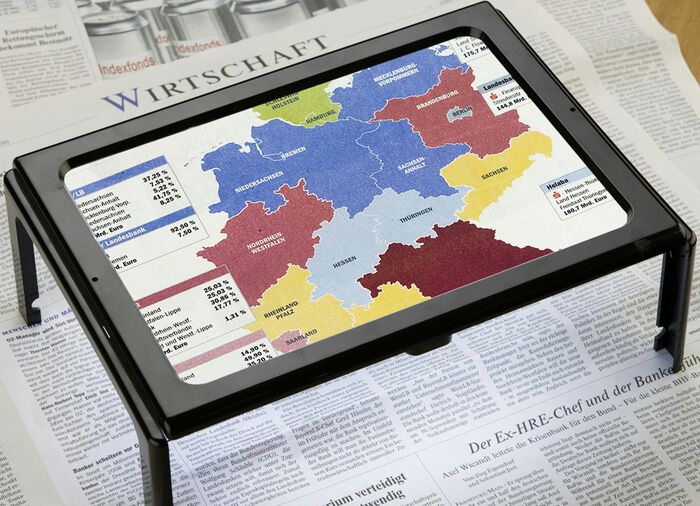 LED-Leselupe mit Licht 