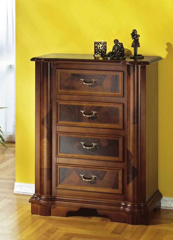 Kommodenserie mit echtem Wurzelholzfurnier NUSSBAUM