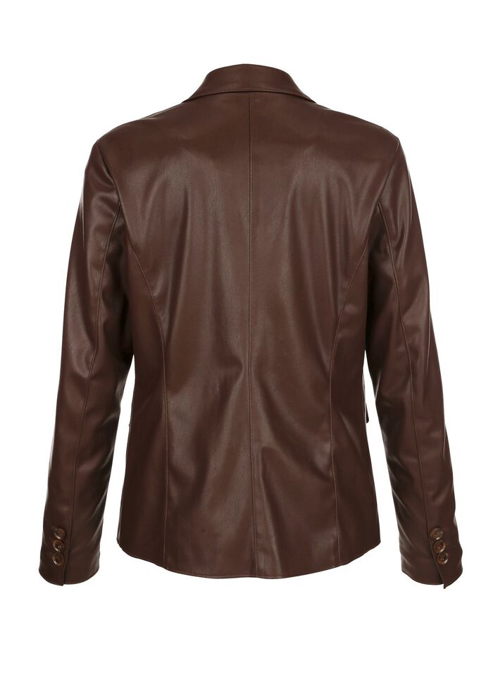 Blazer aus Nappaleder-Imitat 