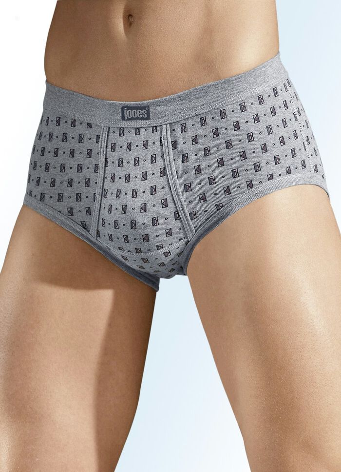 Viererpack Slips aus Feinripp, bunt dessiniert 