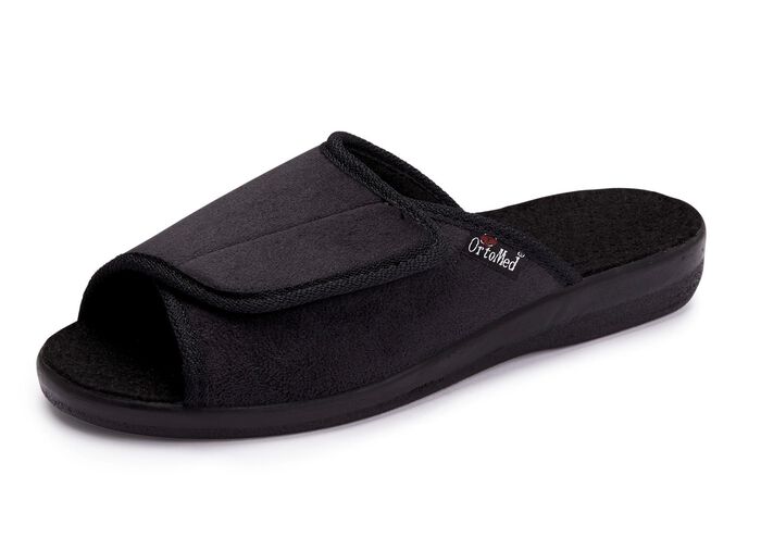 Pantoffel aus Veloursmaterial 