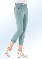 7/8-lange Hose mit kontrastfarbenem Zierband JADEGR&Uuml;N