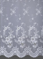 Store mit Plauener Stickerei und Universalschienenband WEISS