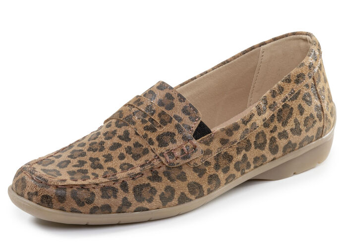 ELENA EDEN, schicke Damen-Slipper, Weite G, mit herausnehmbarem Fu&szlig;bett BRAUN