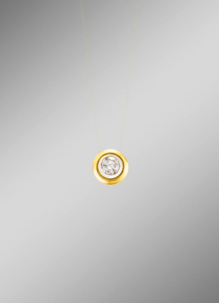 Exklusiv bei Bader: Anh&auml;nger in Bicolor mit 1 Brillant 