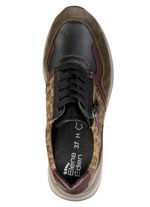 ELENA EDEN, trendige Damen-Sneaker, Weite H, mit herausnehmbarem Fußbett BRAUN-BUNT