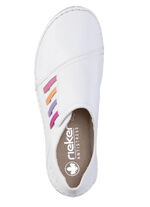 Rieker, klassische Damen-Slipper, mit Gummizug WEISS