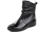 ELENA EDEN, gef&uuml;tterte Damen-Stiefeletten, Winterschuhe, Weite H, mit Lammfell SCHWARZ