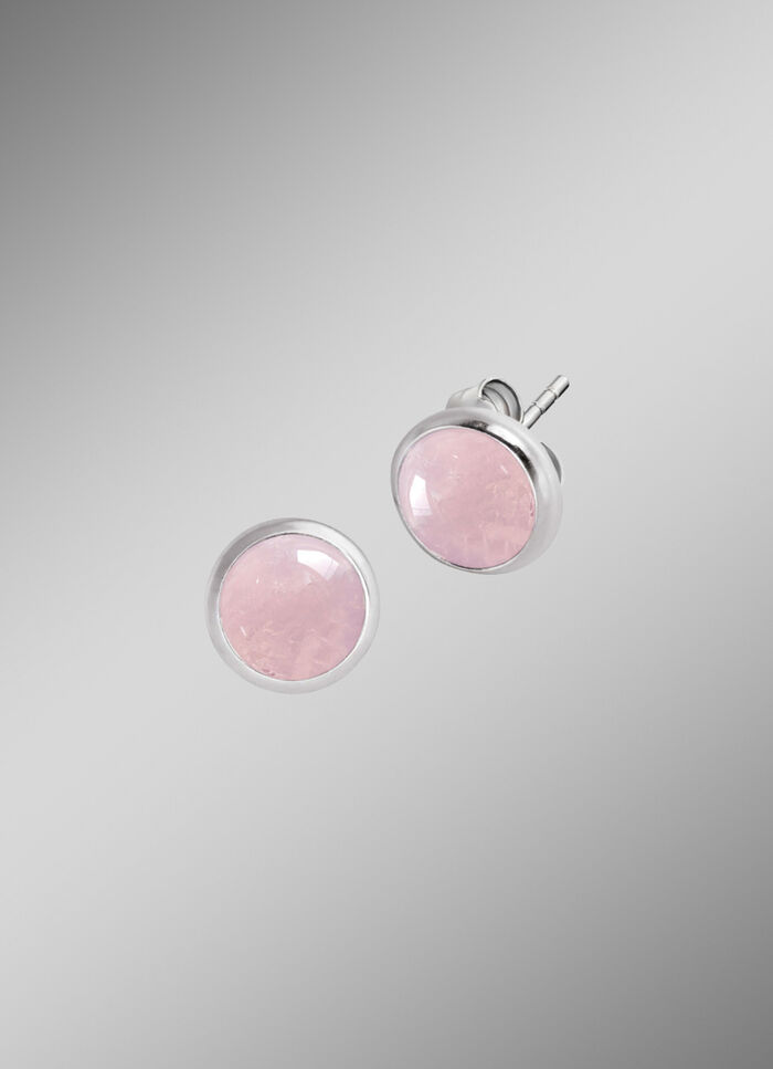 Ohrstecker mit Rosenquarz - Powerful Stone  