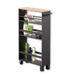 Nischenregal mit 3 Ablagen ANTHRAZIT-NATUR