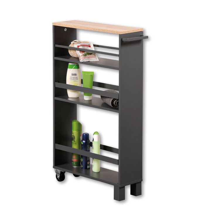 Nischenregal mit 3 Ablagen ANTHRAZIT-NATUR