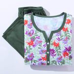 Schlafanzug mit Knopfleiste und 3/4-langen &Auml;rmeln 