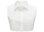 Klaus Modelle, Damen-Blusenkragen, aus feinem Popeline WEISS