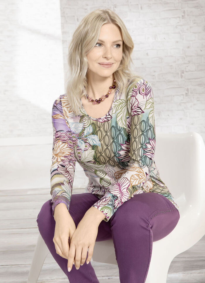 H&uuml;bsches Shirt mit Rundhalsausschnitt 