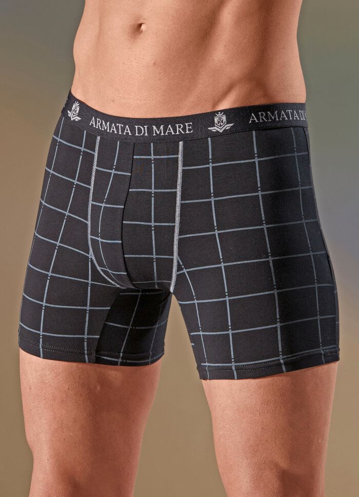 Dreierpack Pants mit Karodessin und Elastikbund 