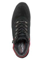 Schnür-Bootie mit praktischem Seiteneißverschluss SCHWARZ-ROT