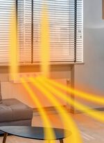 Kompakter, akkubetriebener Heizungsventilator 