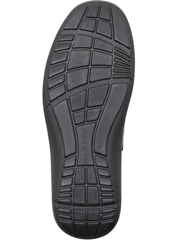 Waldläufer, bequeme Herrn-Slipper, Weite H, mit herausnehmbarem Fußbett GRAFIT