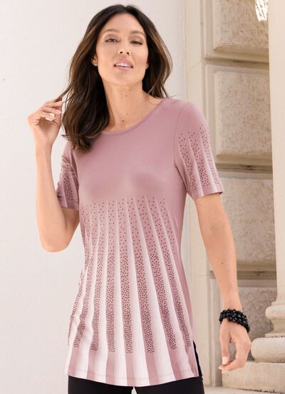 Longshirt mit Plissee-Optik 