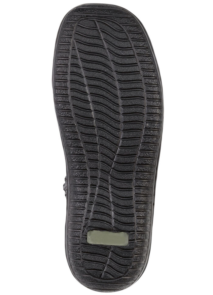 ELENA EDEN Bootie mit Knitter-Struktur SCHWARZ-GRAU