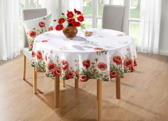 Tisch- und Raumdekoration mit Mohnblumen-Motiv MULTICOLOR