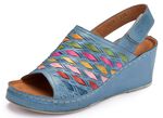 Gemini Sandalette mit raffinierten, bunten Flechtdurchz&uuml;gen JEANS