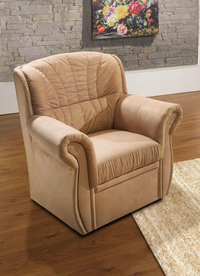 Polsterm&ouml;bel mit angenehmem Mikrovelours-Bezug CAPPUCCINO