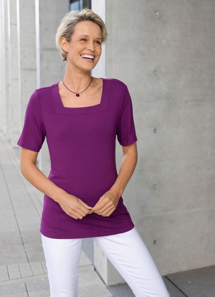 Shirt mit Karree-Ausschnitt  