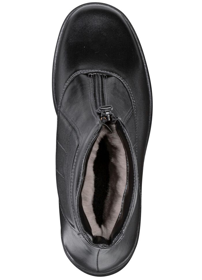 ELENA EDEN, gef&uuml;tterte Damen-Stiefeletten, Winterschuhe, Weite H, mit Lammfell SCHWARZ