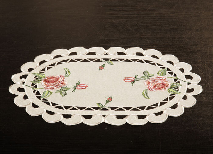 Tisch- und Raumdekoration mit Rosendessin BUNT