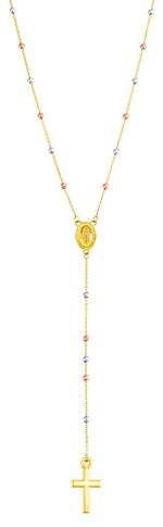 Kreuz-Halskette in Tricolor 