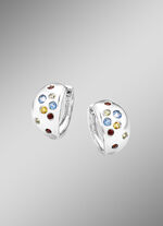 Glanzvolle Eleganz: Klappcreolen mit echten Edelsteinen 