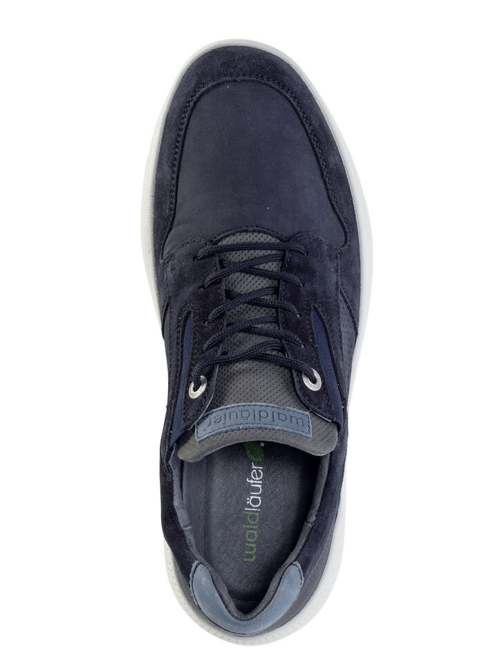 Waldl&auml;ufer Schn&uuml;rschuh mit Zier-Perforation DUNKELBLAU-JEANS